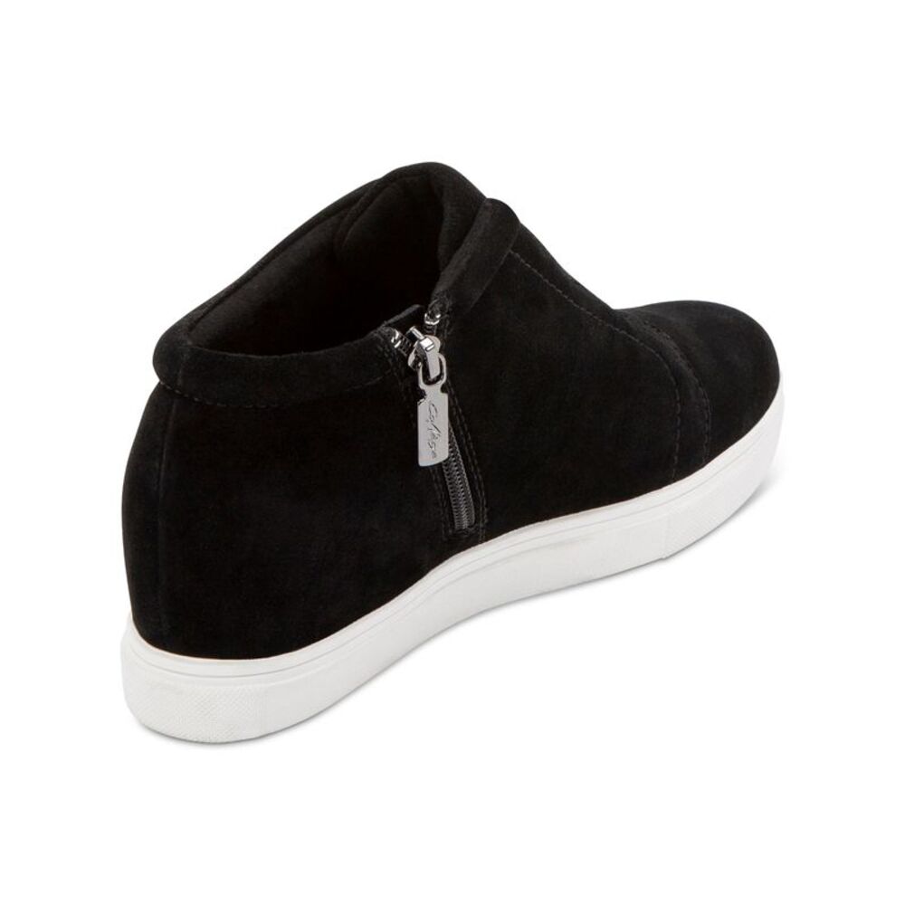 AQUA COLLEGE Womens Black 1/2 Platform Glady Toe Wedge Athletic Sneakers 9.5 M - Picture 2 of 4